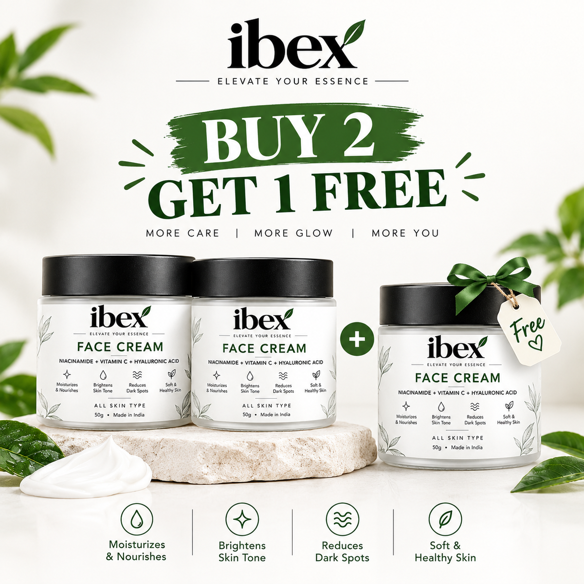 Ibex Aqua Glow Cream Buy 2 get 1 Free